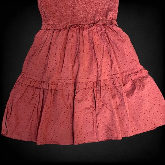 NWT Old Navy Girls Textured Clip-Dot Flutter-Sleeve Fit & Flare Dress Lge 10-12 - Picture 2 of 10